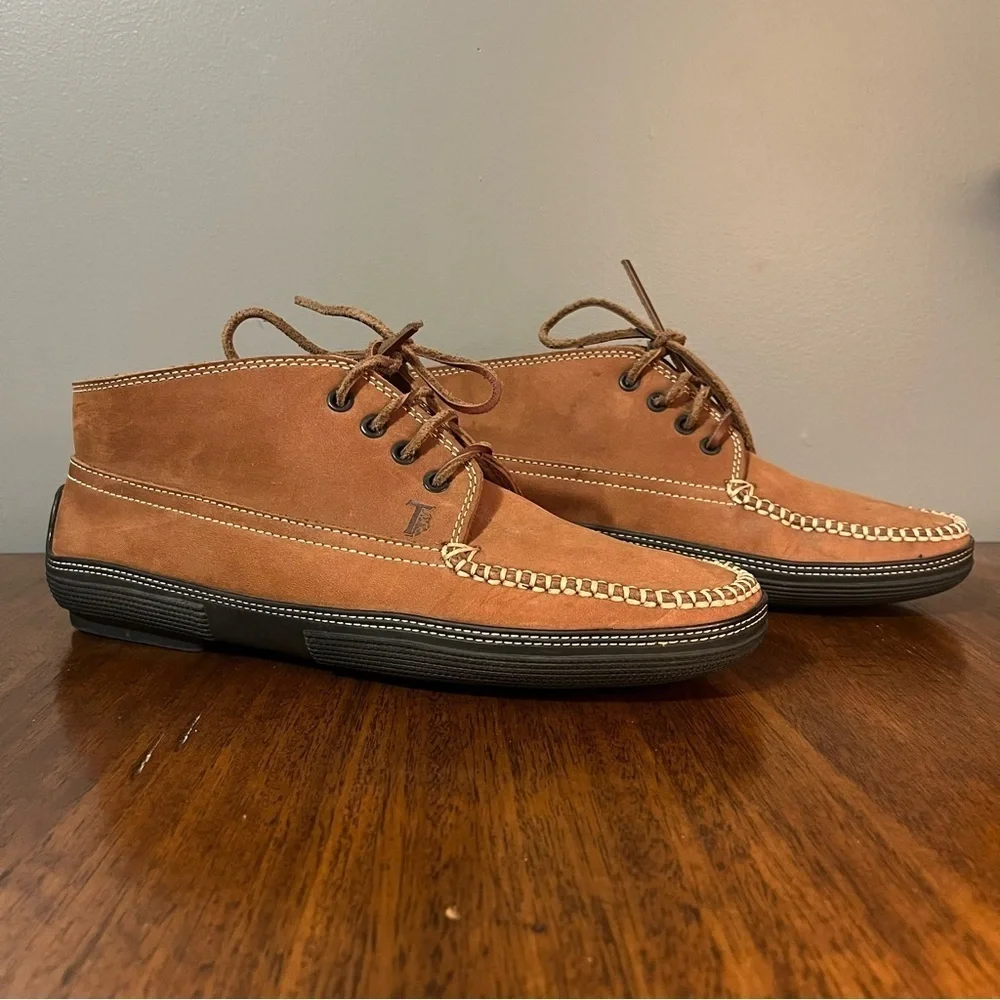 Tods Chukka Desert Dress Boots
Size 8.5 men’s. Camel leather. Vibram sole - Picture 1 of 16